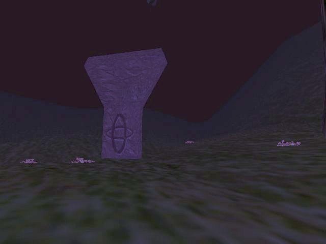 It is jostling by the monolith...